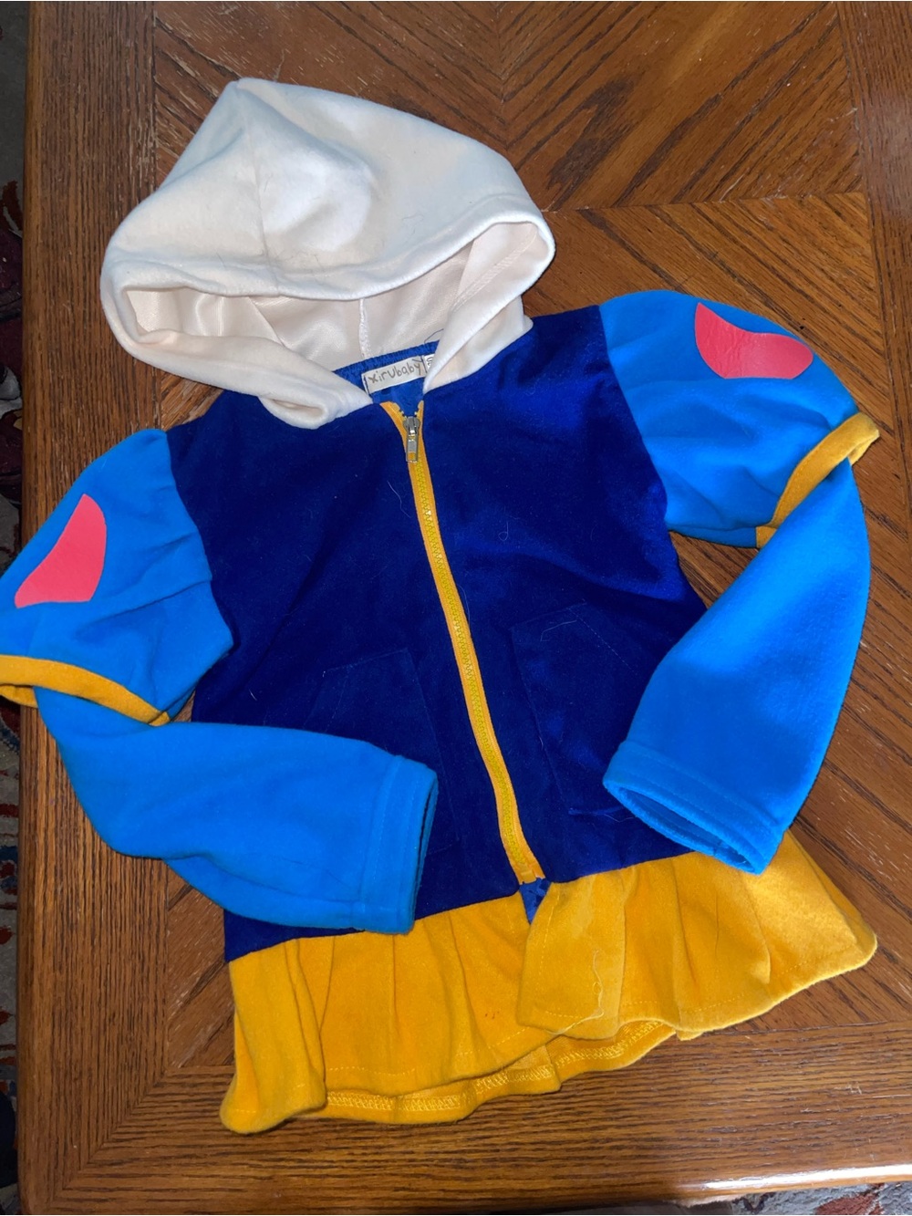 Snow White Kids Blue and Yellow Hooded Costume Jacket 6/7